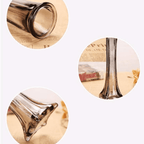 Set 3 Floreros Decorativos De Vidrio Pequeño Tonalidad Humo - Fliperex