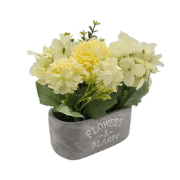 Planta Artifiical Macetero De Cemento Flowers And Plants - Fliperex